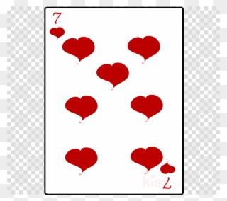 7 Of Hearts Card Clipart - Png Download