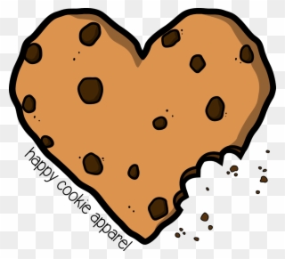 Chocolate Chip Cookies Heart Cartoon Clipart