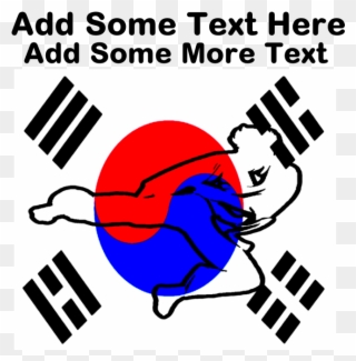 Taekwondo Tote Bag - South Korea Flag Png Clipart