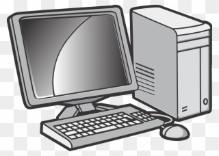 Big Image - Desktop Computer Png Black And White Clipart