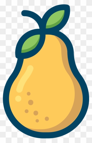 Jpg Transparent Download Clipart Pear - Pera Silhueta Png