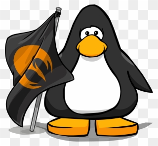 Rebel's Flag Player Card - Penguin With Hard Hat Clipart