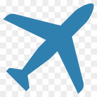 An Icon Of A Plane, In The Color Blue - Vliegtuigen Icoon Clipart