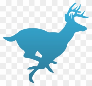 Dog Chasing Deer Silhouette Clipart