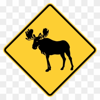 File - Mutcd W11-21 - Svg - Moose Crossing Sign Png Clipart