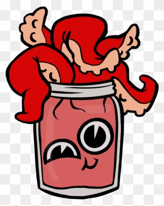 Squid In A Bottle - Cosplay Clipart