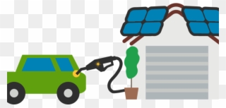 Charge An Electric Car With Home Solar Panels Long - New York City Clipart