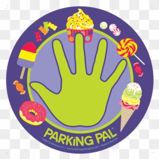 Purple Ice Cream Cone, Donut, Candy Parking Lot Toddler - Parking Pal Sticker Clipart