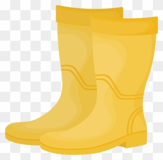 Yellow Wellington Boot Clipart