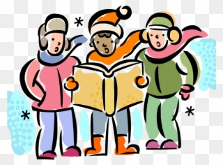 Collection Of Singing High Quality Free - Cartoon Christmas Carolers Png Clipart