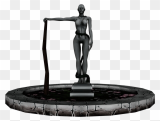 3d Female Character Statue Created For Part Of A Battle - Statue Clipart