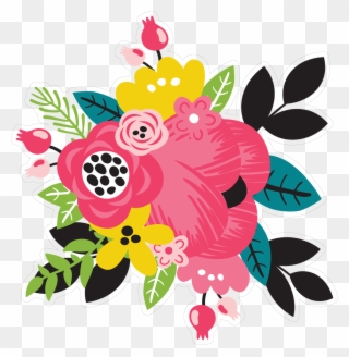Summer Flower Bundle Print & Cut File - Pinterest Clipart