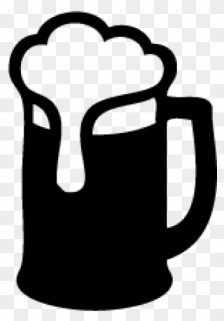 Root Beer Clipart Silhouette - Beer Mug Clipart Black And White - Png Download