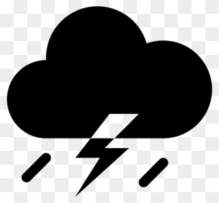Storm Filled Icon - Lightning Clipart