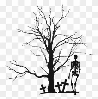 Halloween Trees 31413 - Clipart Halloween Tree Silhouette - Png Download