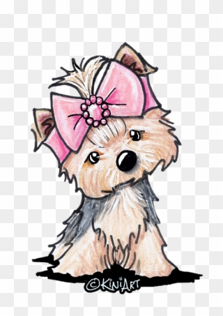 Bleed Area May Not Be Visible - Drawing Cartoon Yorkshire Terrier Clipart