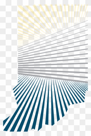 The Lines Below The Horizon Line Represent The Roots - Illustration Clipart