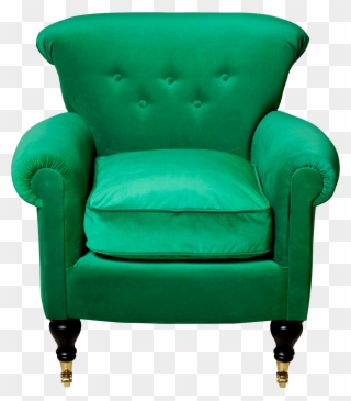Furniture Clipart Armchair - Green Armchair Transparent - Png Download