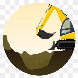 Trenches - Construction Trucks Clip Art - Png Download
