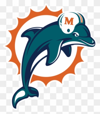 Old Dolphins Logo Clipart Miami Dolphins Hard Rock - Miami Dolphins Logo - Png Download
