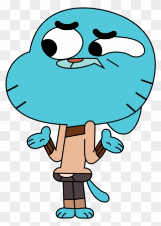 Shrug Gumball By - Amazing World Of Gumball Png Clipart