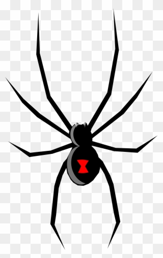 Open - Black Widow Spider Cartoon Clipart