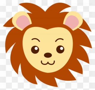 Large Size Of How To Draw A Cartoon Lion Step By Easy - Clip Art Lion Face - Png Download