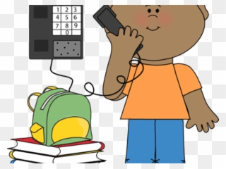 Jobs Clipart Child - Kid On Phone Clipart - Png Download