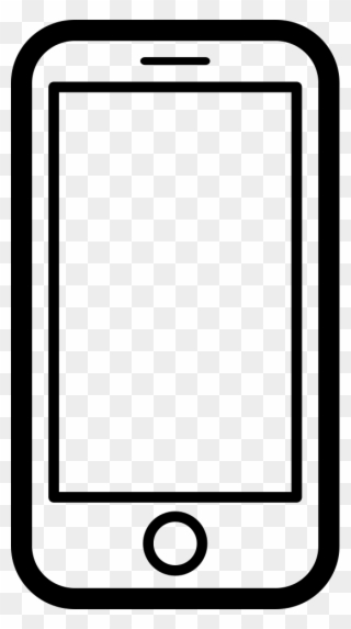 Graphic Download Black And White Smartphone Clipart - Mobile Phone - Png Download