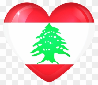 Lebanon Flag Heart Clipart