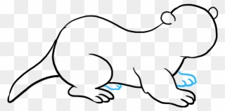 How To Draw Otter - Drawing Clipart