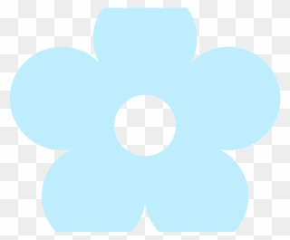 Light Blue Clipart Plain Flower - Flowers Color Png Clipart Transparent Png