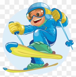 Skis Clipart Ski Trip 6 Skiing Cartoon - Kid Skiing Png Transparent Png