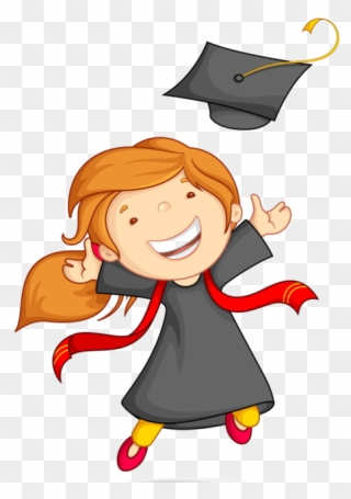 Gown Clipart Graduation Dress - Kid Graduation Cartoon - Png Download
