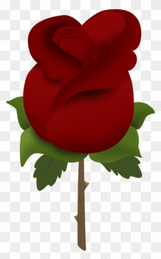 Red Rose Clipart Rose Bush - Ilustración Grafica Rosa Stencil - Png Download