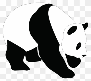 Panda Silhouette Png - Panda Head Vector Free Download Clipart