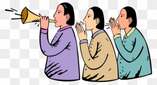 Vector Illustration Of Gossip, Whispers And Rumors Clipart