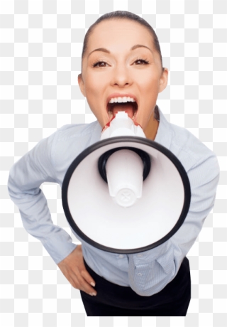 Girl With Loudspeaker Png Clipart