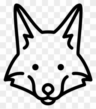 Fox Crafts, Fox Head, Free Icon, Icon Font, Icon Design, - Fox Black And White Cartoon Clipart