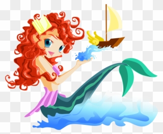 La Petite Sirene Kawaii By Messire-william *adorable* - Mermaid Clipart