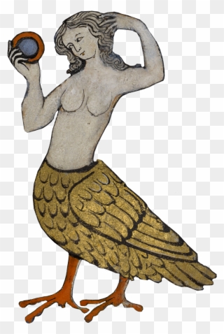 Bird-woman Mermaid, Alluring Siren At Sea, Sings So - Creation Of Birds And Other Poems Clipart