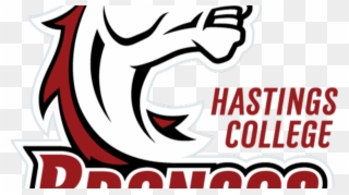 Broncos Fall For Second Straight Day - Hastings College Football Logo Clipart