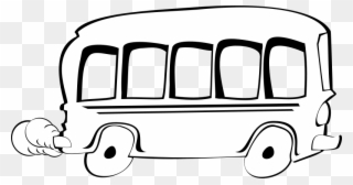 Bus Travel Information - Bus Cartoon Black And White Png Clipart