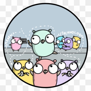 Gophers Learning Together - Go Clipart