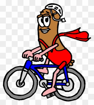 Pitons Clipart Motor Part - Sausage Riding A Bike - Png Download