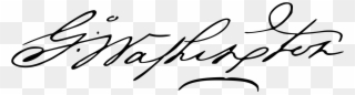 Open - General George Washington Signature Clipart