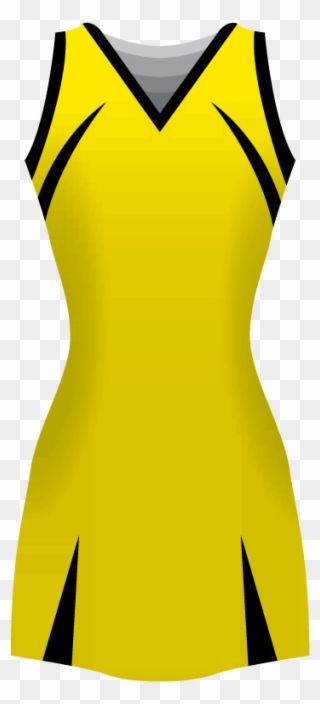 Netball Clipart Netball Uniform - Netball Uniform Black And Yellow - Png Download