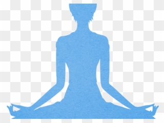 Meditation Clipart Yoga Breathing - Silueta De Chica Haciendo Yoga - Png Download