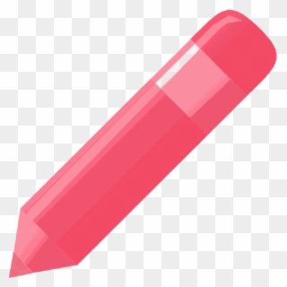 Pencil, Clipart, Pen, Orange, Red, Eraser, Graphic - Png Download
