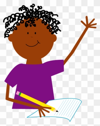 Boy Writing Color Copy - School Clipart